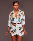 Fashionable Print Casual Women's Shirt Dress