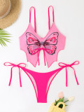 Women Bikini Butterfly Print Sexy Backless Two Pieces swimwear