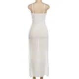 Women Summer sexy slit suspender dress
