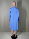 Women's nightclub low cut deep v sexy solid color dress