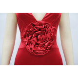 Women Elegant flower V-Neck sleeveless dress
