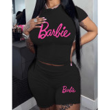 Women printed short-sleeved T-shirt And shorts two-piece set