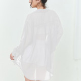 Women's Fashion Long Sleeve Turndown Collar Sequined Shirt Casual Blouse
