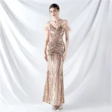 Elegant Luxury Sequins Evening Dress