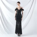 Elegant Luxury Sequins Evening Dress