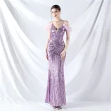 Elegant Luxury Sequins Evening Dress