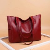 Pu Leather Trendy Hand-Held Tote Bag Large Capacity Shoulder Bag