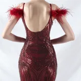 Elegant Luxury Sequins Evening Dress