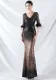 Elegant V-Neck Short Lseeve Sequins Mermaid Plus Size Formal Party Evening Dress