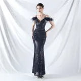 Elegant Luxury Sequins Evening Dress