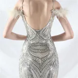 Elegant Luxury Sequins Evening Dress
