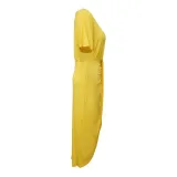 Women Slash Shoulder Irregular Maxi Dress