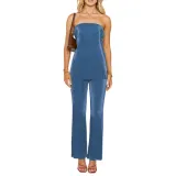 Women Sexy Strapless Top and Casual Pants Two-piece Set
