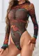 Women Sexy Pattern Jumpsuit Long Sleeve Free-to-remove Underwear Sexy Lingerie
