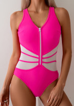 Women solid bikini one-piece Swimwear