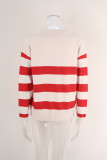 Plus Size Women Stripe Patchwork Sweater
