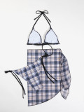 Women bikini Mesh Skirt Three-Piece Swimwear