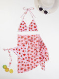 Women bikini Mesh Skirt Three-Piece Swimwear