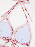 Women bikini Mesh Skirt Three-Piece Swimwear