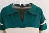 Plus Size Women Stripe Patchwork Sweater