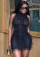 Summer Women's Style Fashion Sexy Hollow See-Through Sleeveless Mini Dress