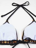 Women bikini Mesh Skirt Three-Piece Swimwear