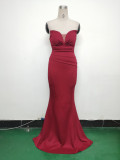 Women Sexy Off Shoulder Satin Evening Dress