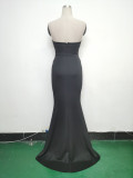 Women Sexy Off Shoulder Satin Evening Dress