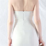 Women Sexy Off Shoulder Satin Evening Dress