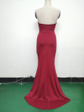 Women Sexy Off Shoulder Satin Evening Dress