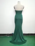Women Sexy Off Shoulder Satin Evening Dress