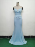 Women Sexy Off Shoulder Satin Evening Dress