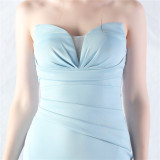 Women Sexy Off Shoulder Satin Evening Dress