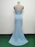 Women Sexy Off Shoulder Satin Evening Dress