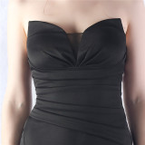 Women Sexy Off Shoulder Satin Evening Dress