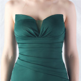 Women Sexy Off Shoulder Satin Evening Dress