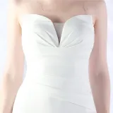 Women Sexy Off Shoulder Satin Evening Dress