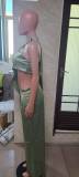 Women Elegant Halter Neck Slash Shoulder Strapless Sexy Crop Top and Wide Leg Pants Two-piece Set