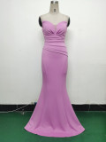 Women Sexy Off Shoulder Satin Evening Dress