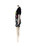 Women's Fashion Printed Short Sleeve Two Piece Skirt Set