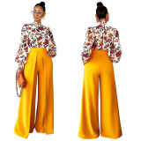 Women Loose Solid Wide Leg Pants Straight