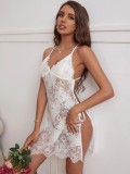 Women White Sexy Lingerie Dress