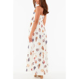 Women Suspender Print Loose Holidays Dress