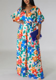 Women's Fashion Casual Printed Jumpsuit