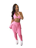 Women's Autumn And Winter Tight Fitting Sports Casual Three-Piece Pants Set