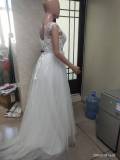 Luxury Wedding Dress White Lace Mesh Evening Dress Formal Party Gown（Process Time Need 5-7 Days）