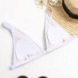 Embroidered Lace Female Bikini Two Pieces Swimsuit