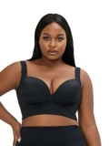 Women's large size thin cup adjustable underwire bra