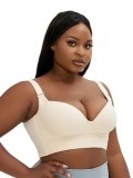 Women's large size thin cup adjustable underwire bra