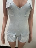 Women's Casual Washed Cargo Shorts